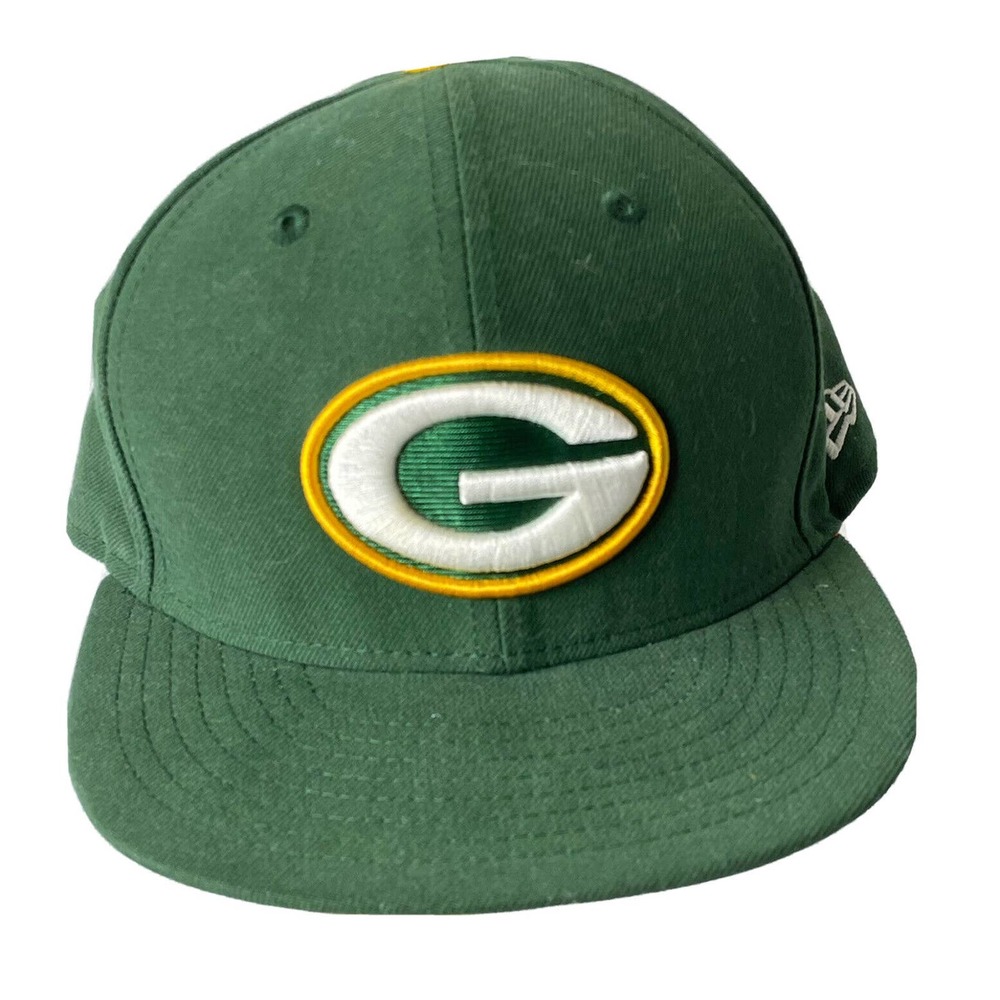 New Era 59fifty Mens Size 7 1/8 NFL‎ Green Bay Packers Football Fitted Cap Hat